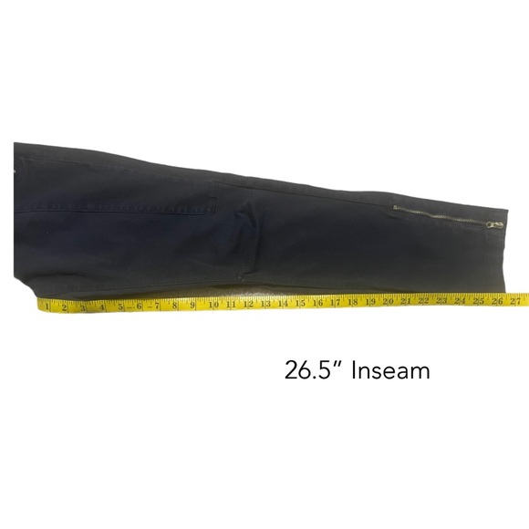 💙 3 for $12 - H&M Navy Khaki Skinny Pants Brass Zipper Detail - Picture 9 of 9